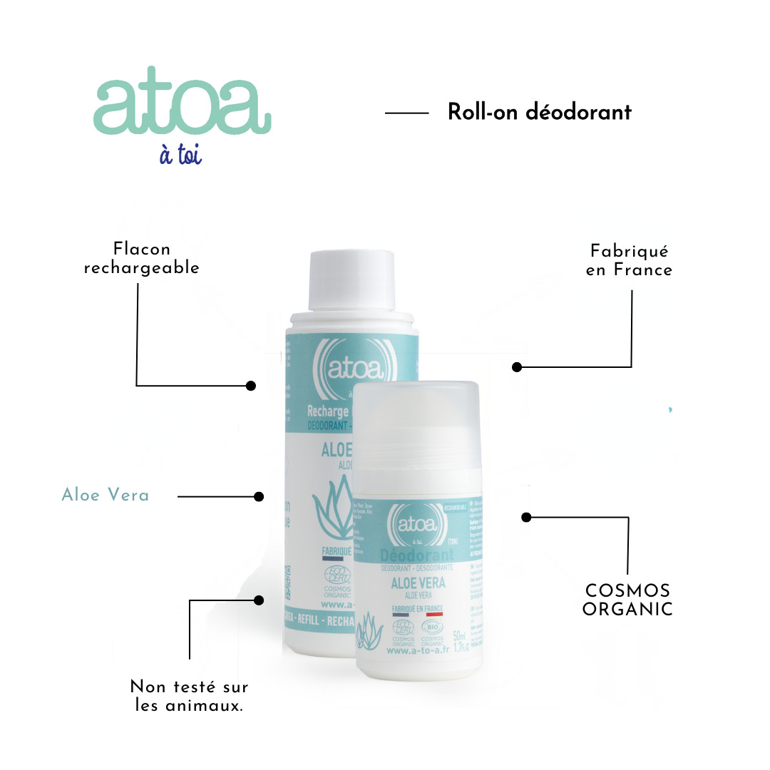 ATOA-déodorant rechargeable BIO