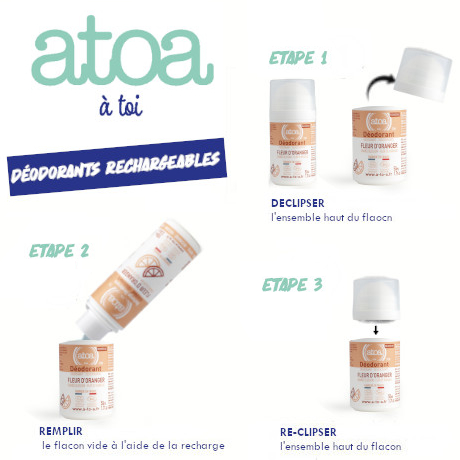 Atoa-Recharge déodorant bio à la fleur d'oranger